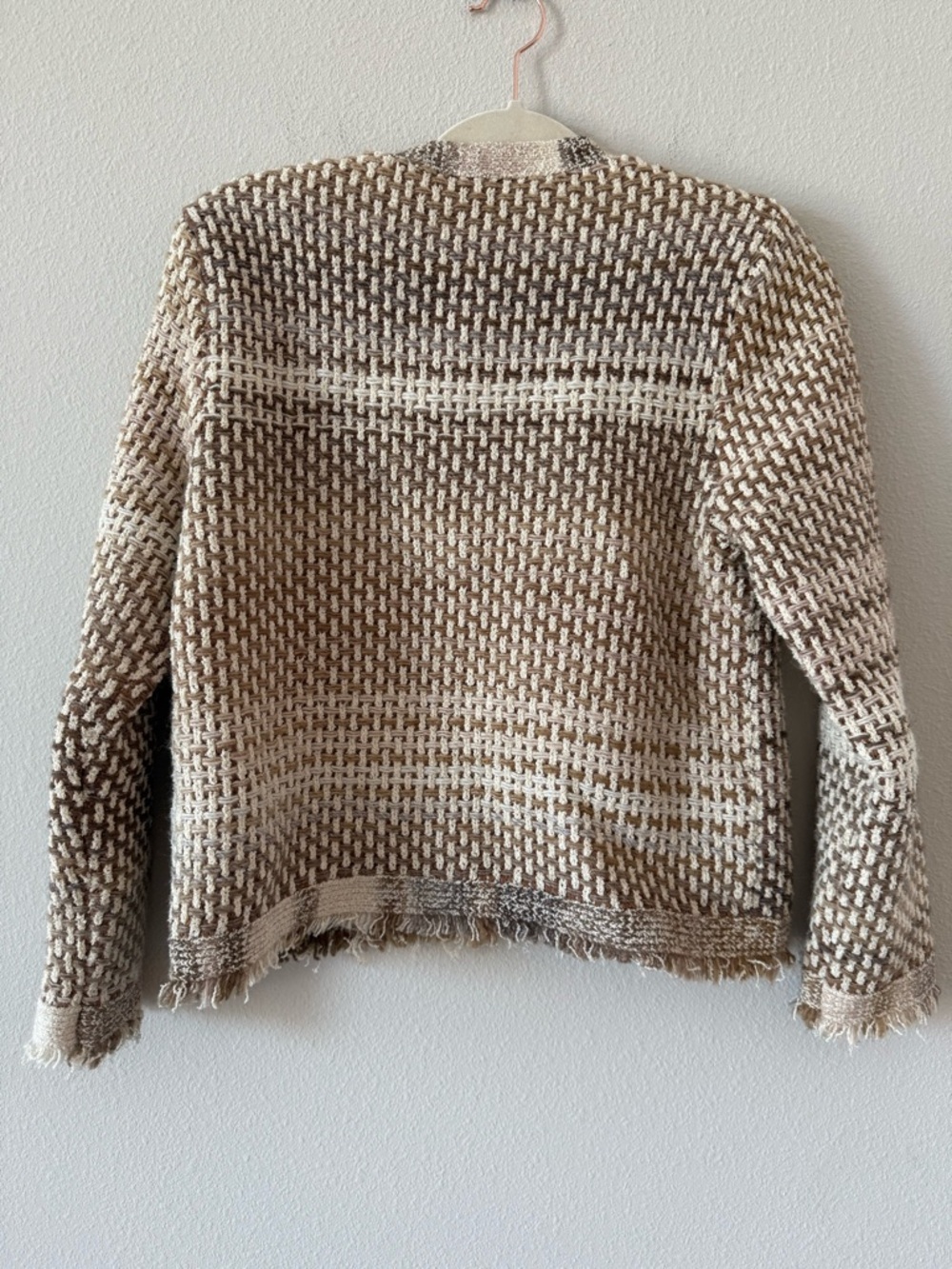 Veronica Beard Sariyah Knit Jacket Desert Khaki Multi Small - Picture 10 of 14